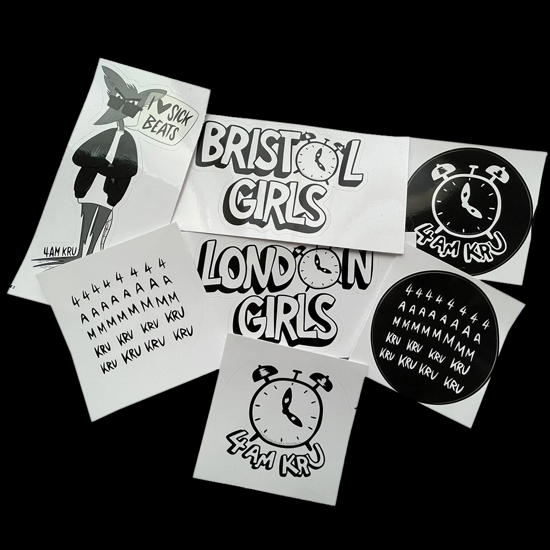 4AM KRU STICKER PACK UK