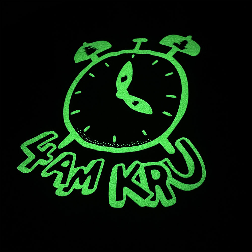 4AM KRU LOGO T-SHIRT - GLOW IN THE DARK