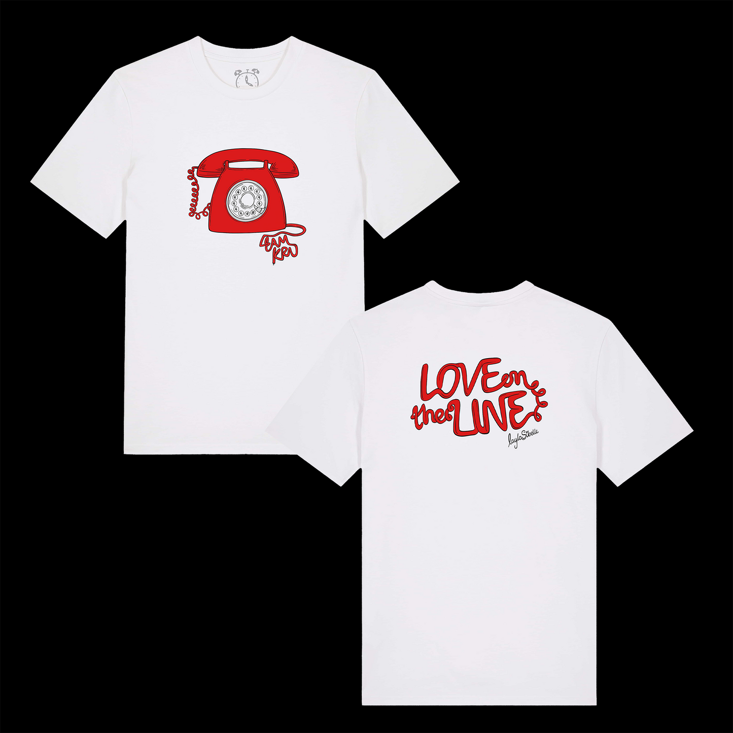 4AM KRU LIMITED EDITION LOVE ON THE LINE T-SHIRT - WHITE