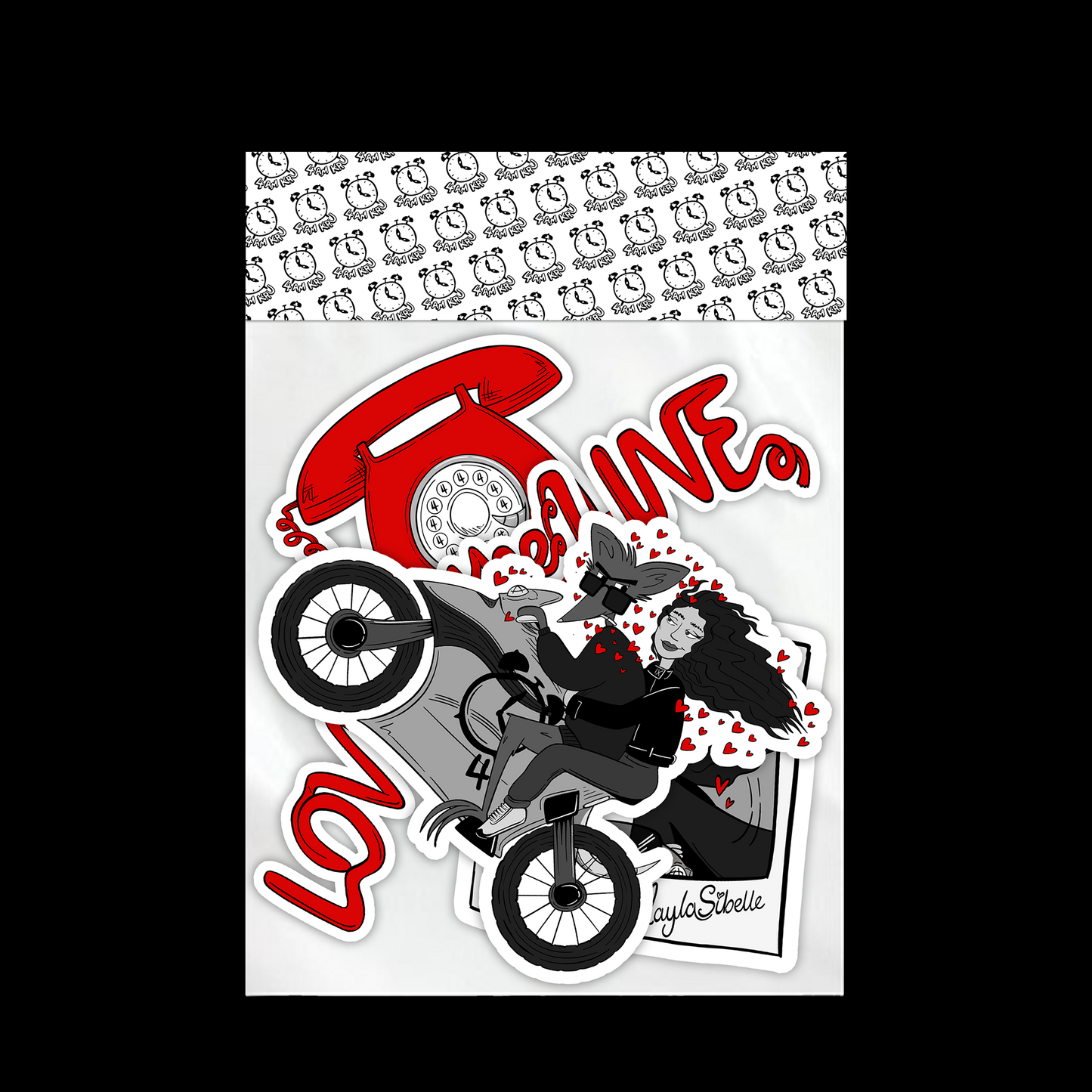 4AM KRU LIMITED EDITION LOVE ON THE LINE STICKER PACK