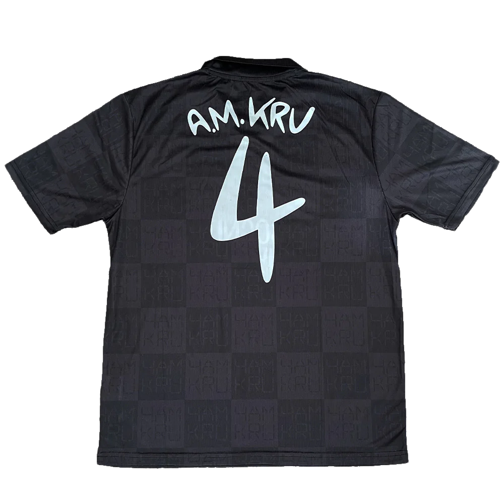 4AM KRU LIMITED EDITION FOOTBALL TOP - BLACK UK