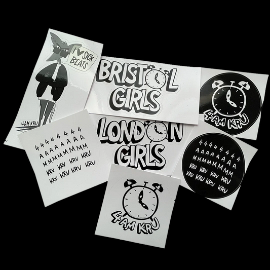 4AM KRU STICKER PACK UK