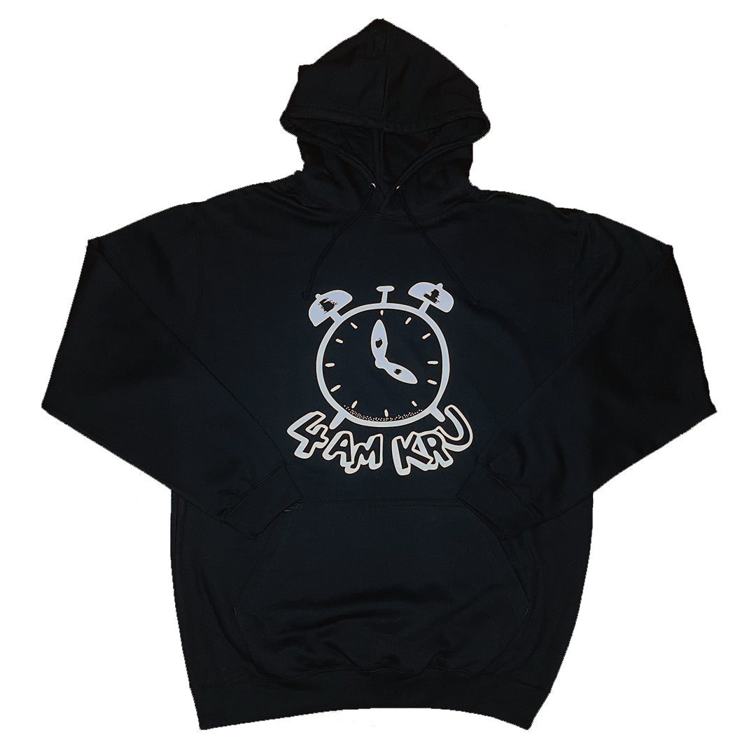 4AM KRU LOGO HOODIE - BLACK