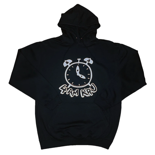 4AM KRU LOGO HOODIE - BLACK UK