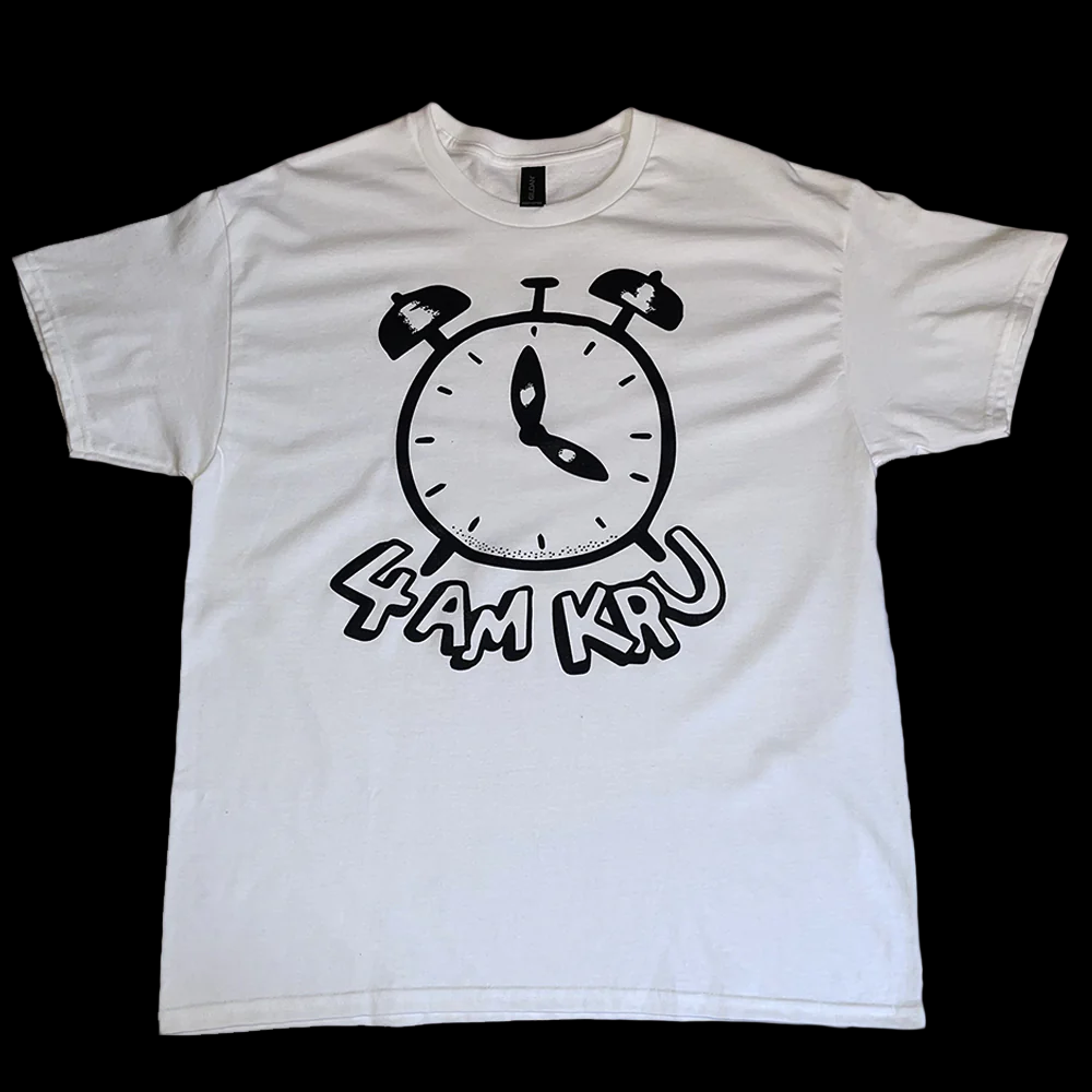 4AM KRU LOGO T-SHIRT - WHITE UK