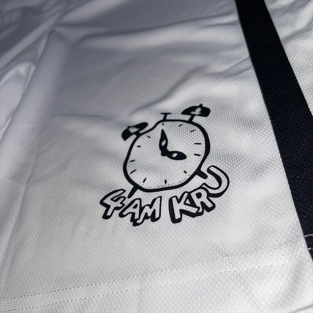 4AM KRU WHITE SHORTS UK